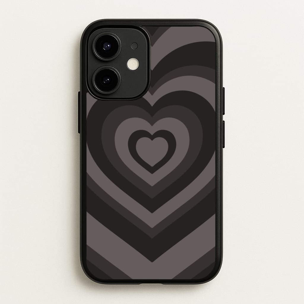 Abstract Black Heart - Goth Aesthetic Phone Case for iPhone 12 Mini