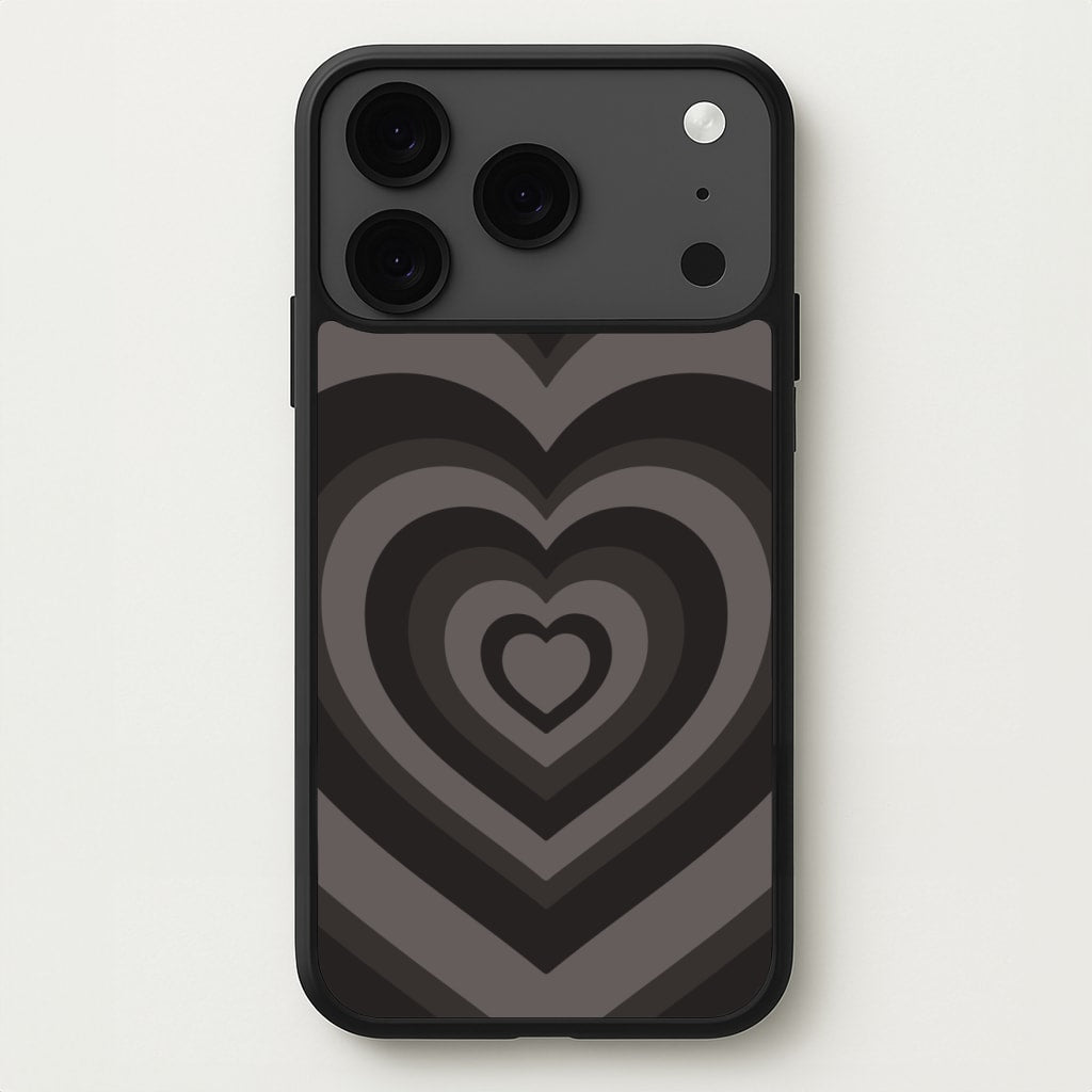 Abstract Black Heart Phone Case for iPhone 17 Pro