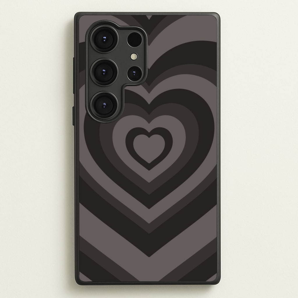 Abstract Black Heart - Goth Aesthetic Phone Case for Galaxy S25 Ultra