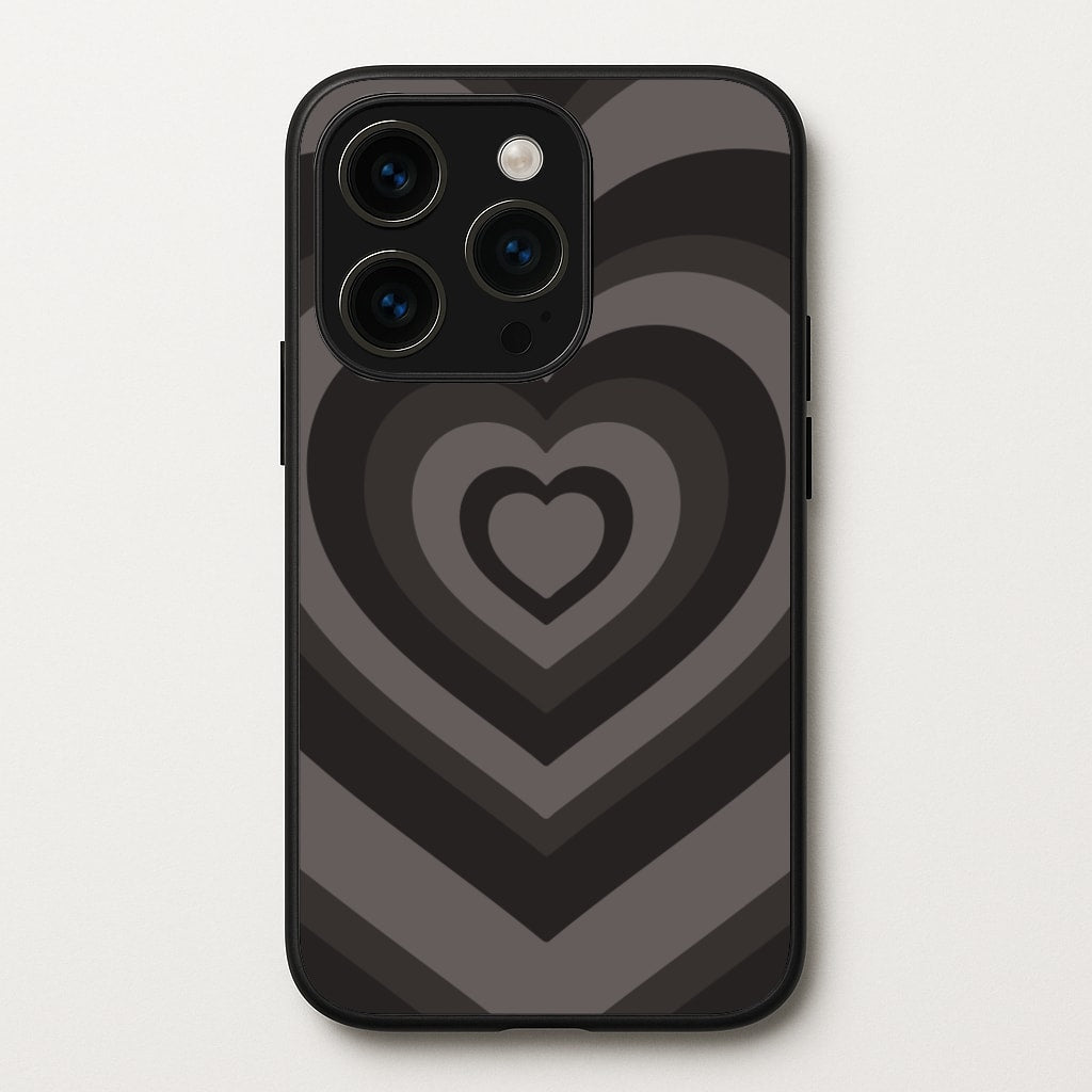 Abstract Black Heart - Goth Aesthetic Phone Case for iPhone 15 Pro