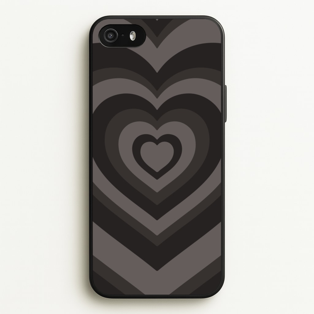 Abstract Black Heart - Goth Aesthetic Phone Case for iPhone 5 / 5s / SE 2016