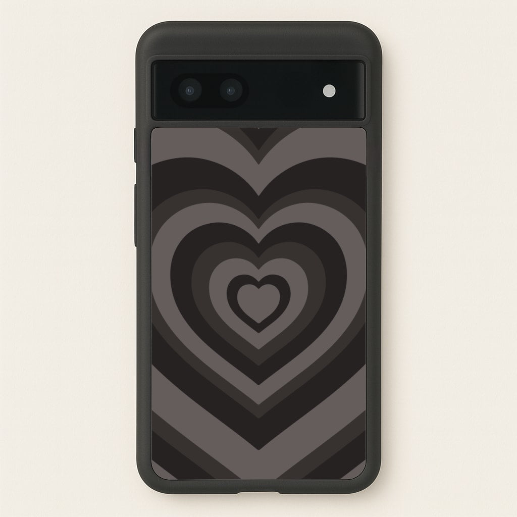 Abstract Black Heart - Goth Aesthetic Phone Case for Google Pixel 7a