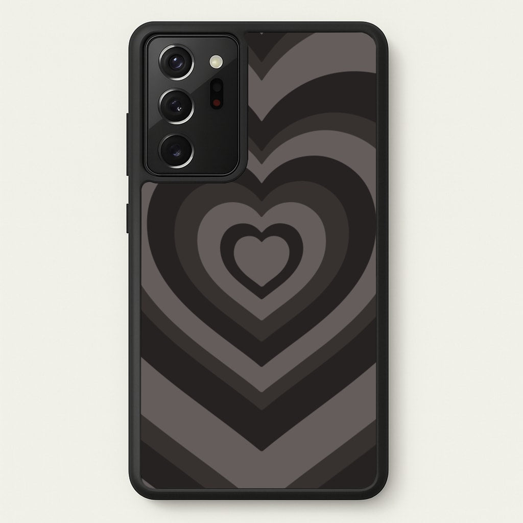 Abstract Black Heart - Goth Aesthetic Phone Case for Galaxy Note 20 Ultra