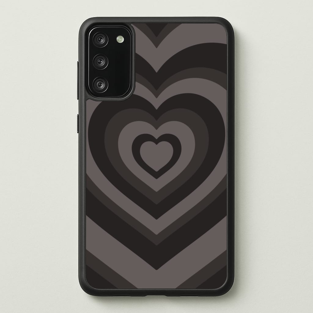 Abstract Black Heart - Goth Aesthetic Phone Case for Galaxy S20FE