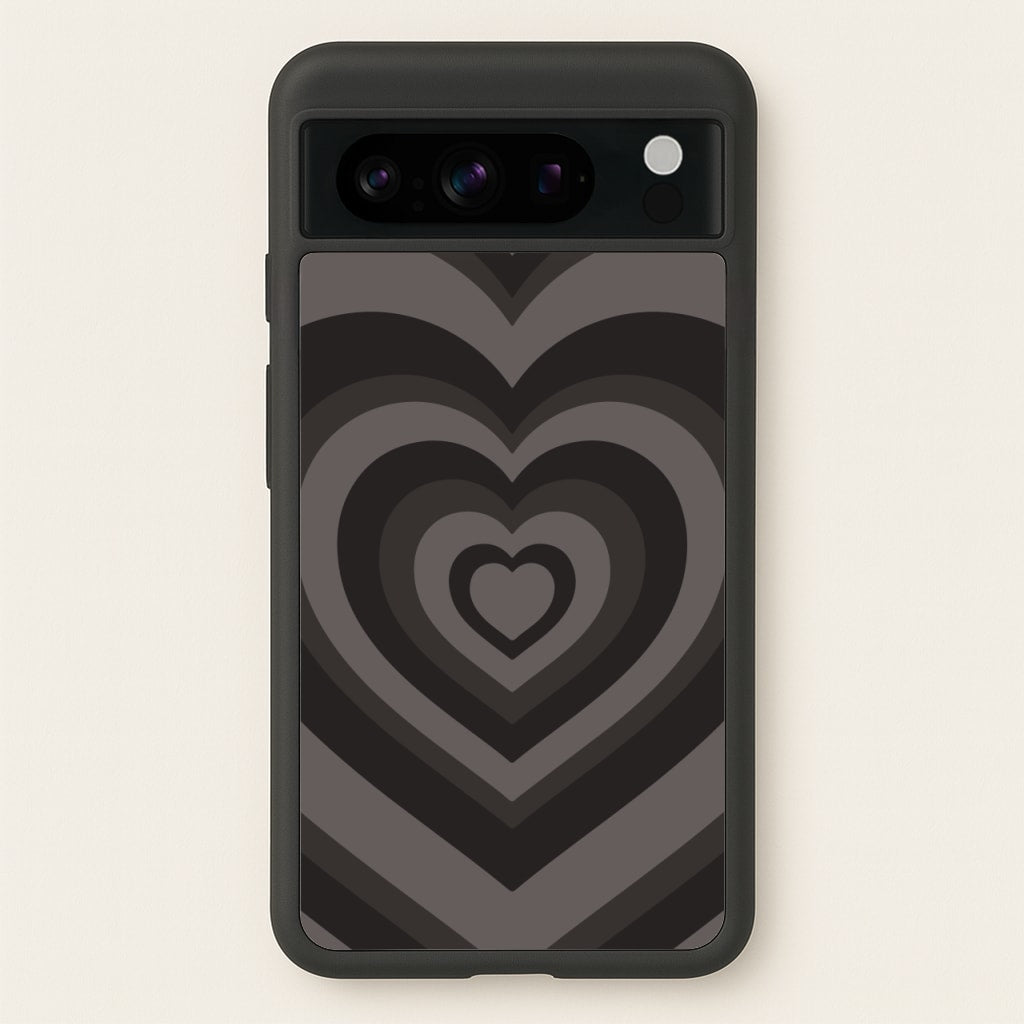 Abstract Black Heart - Goth Aesthetic Phone Case for Google Pixel 8 Pro