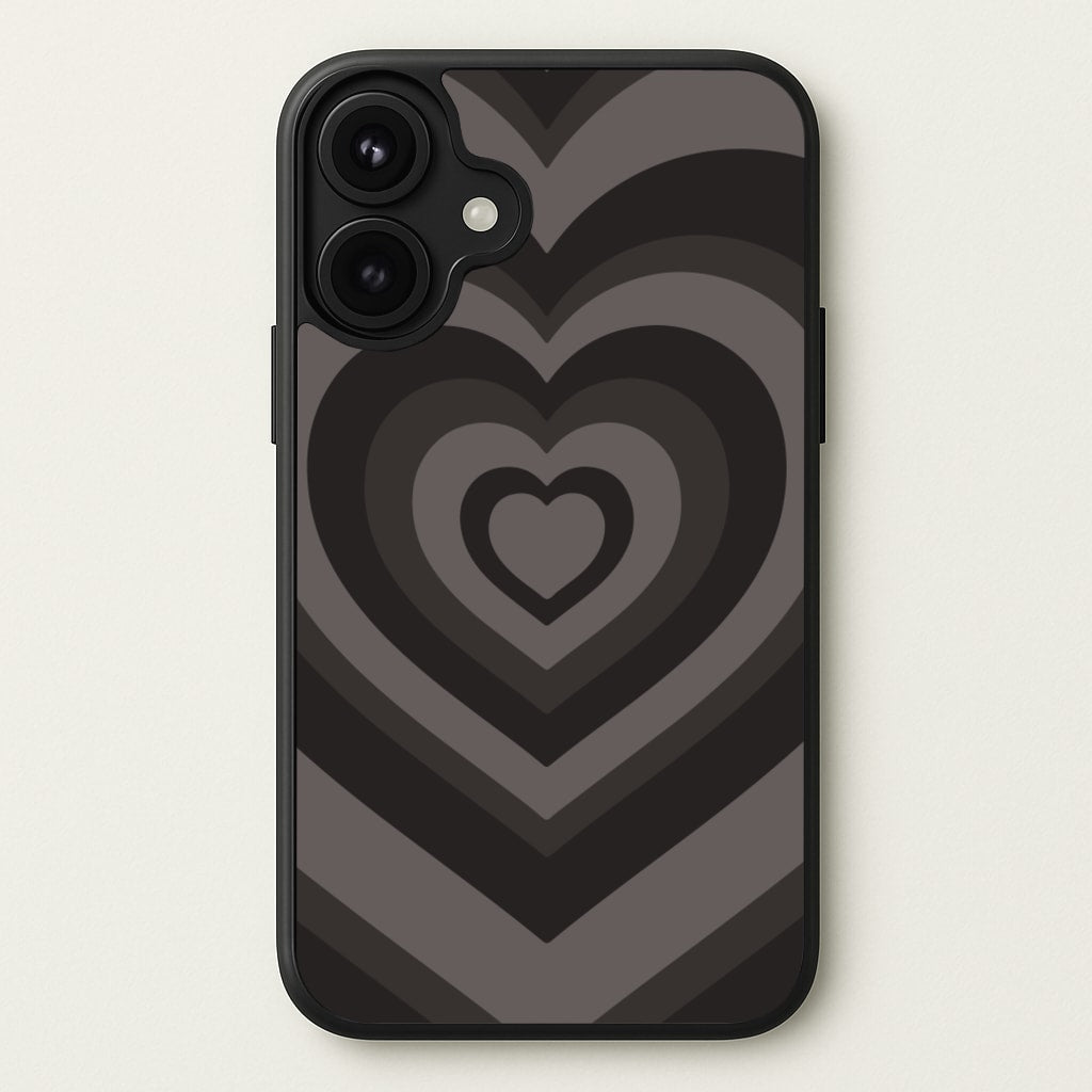 Abstract Black Heart Phone Case for iPhone 17