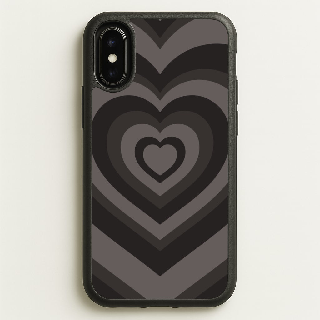 Abstract Black Heart - Goth Aesthetic Phone Case for iPhone X / XS