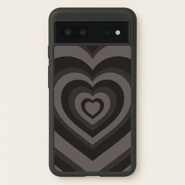 Abstract Black Heart - Goth Aesthetic Phone Case for Google Pixel 7