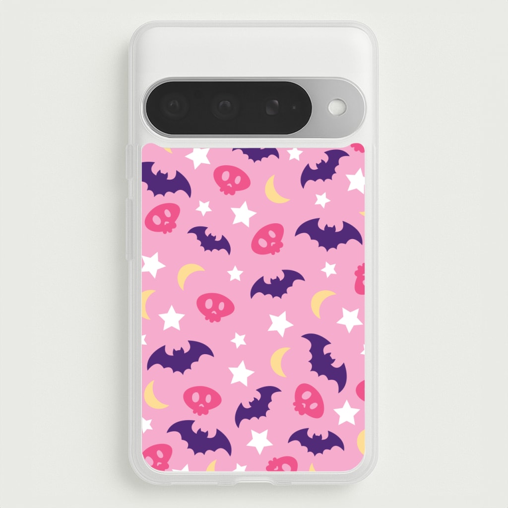 Skull, Bats And Stars Pattern Phone Case for Google Pixel 10 Pro XL