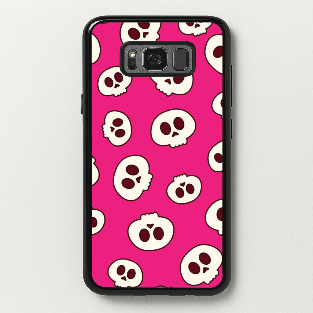 Pink Skulls Pattern - Goth Aesthetic Phone Case for Galaxy S8