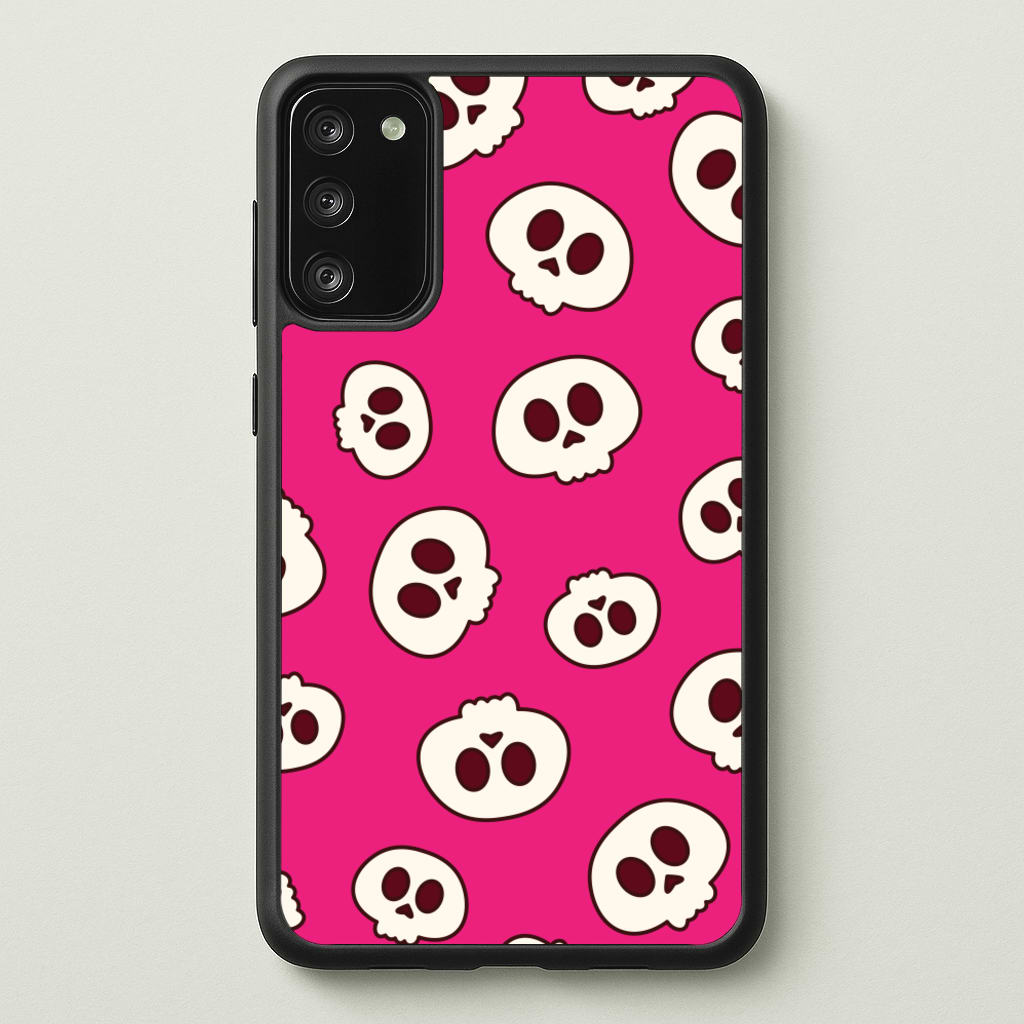 Pink Skulls Pattern - Goth Aesthetic Phone Case for Galaxy S20