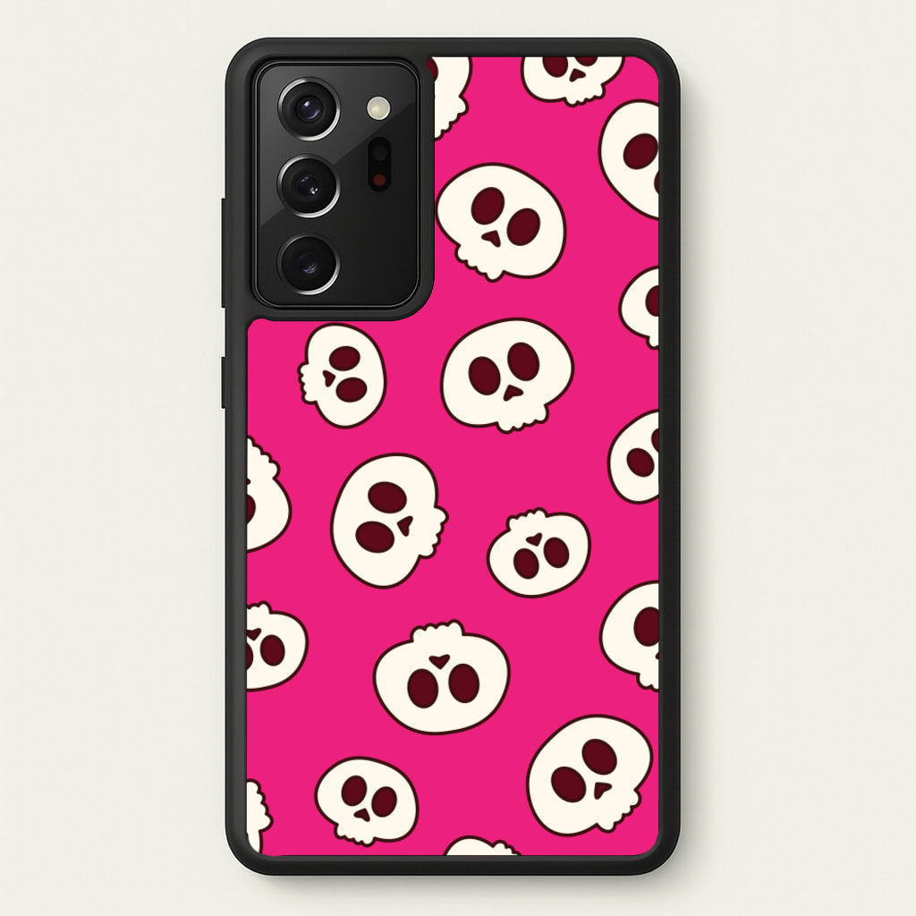 Pink Skulls Pattern - Goth Aesthetic Phone Case for Galaxy Note 20 Ultra