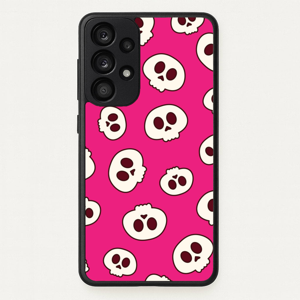 Pink Skulls Pattern - Goth Aesthetic Phone Case for Galaxy A33