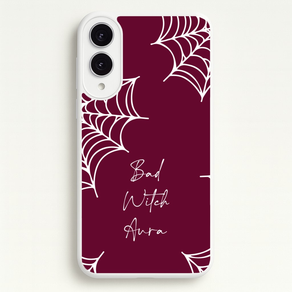 Bad Witch Aura Spider Webs - Goth Aesthetic Phone Case for Galaxy S25 Edge
