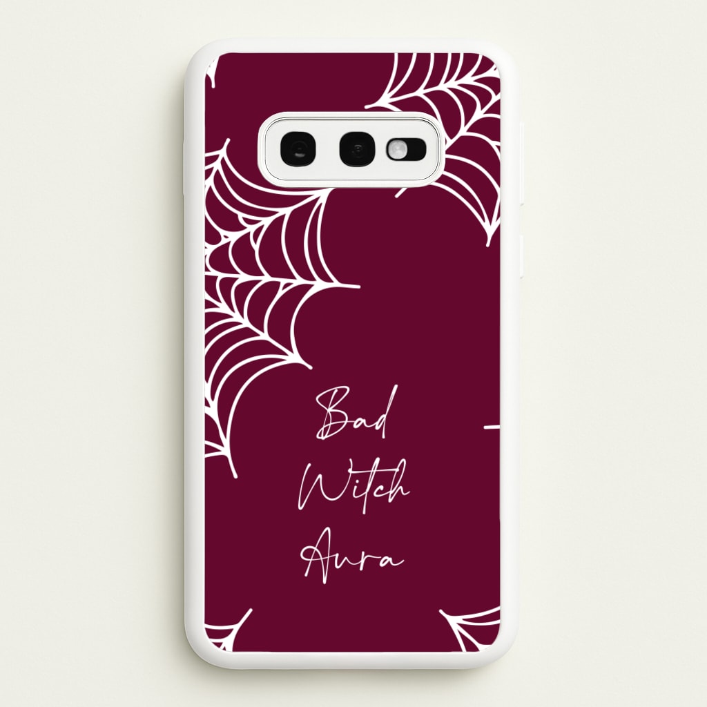 Bad Witch Aura Spider Webs - Goth Aesthetic Phone Case for Galaxy S10e