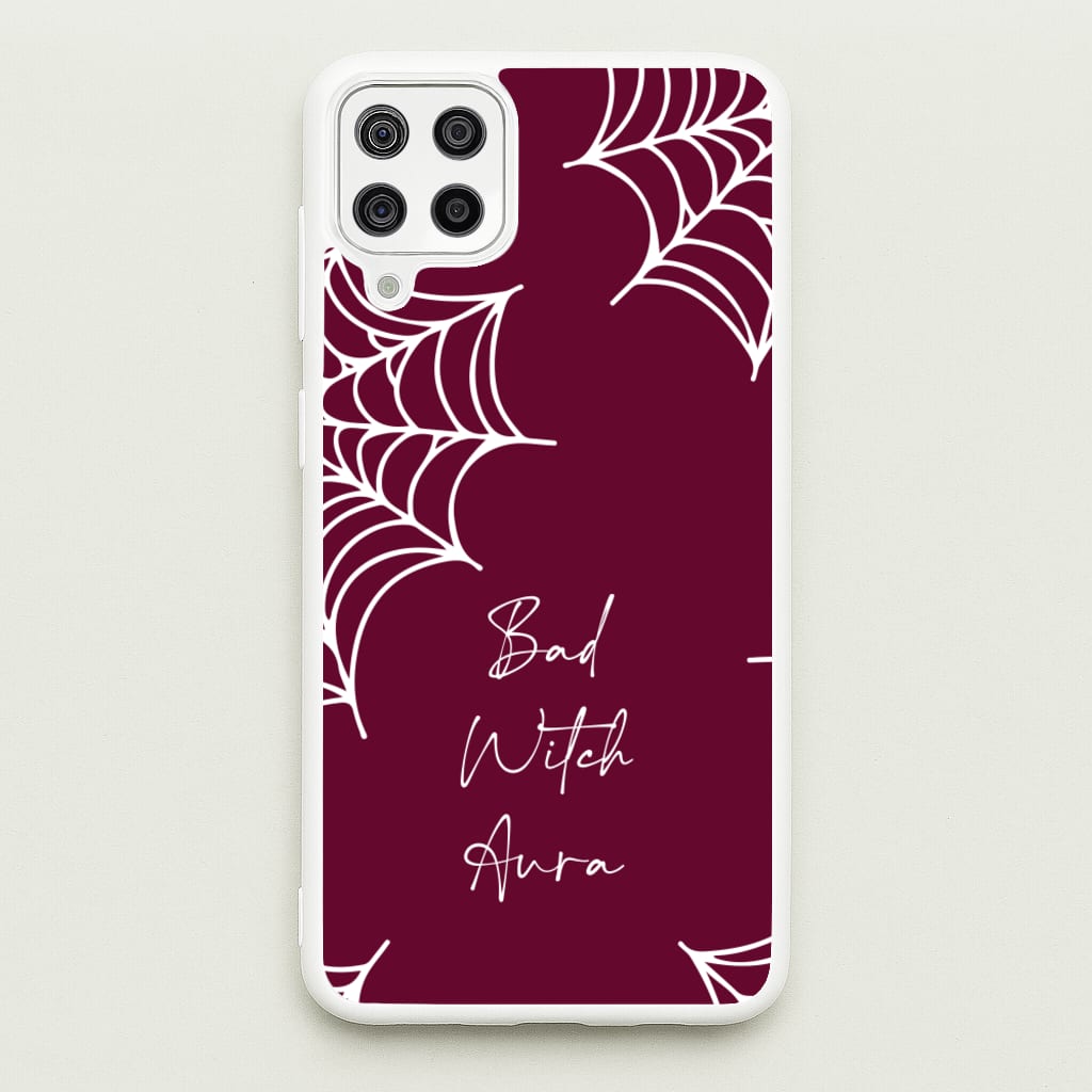 Bad Witch Aura Spider Webs - Goth Aesthetic Phone Case for Galaxy A12