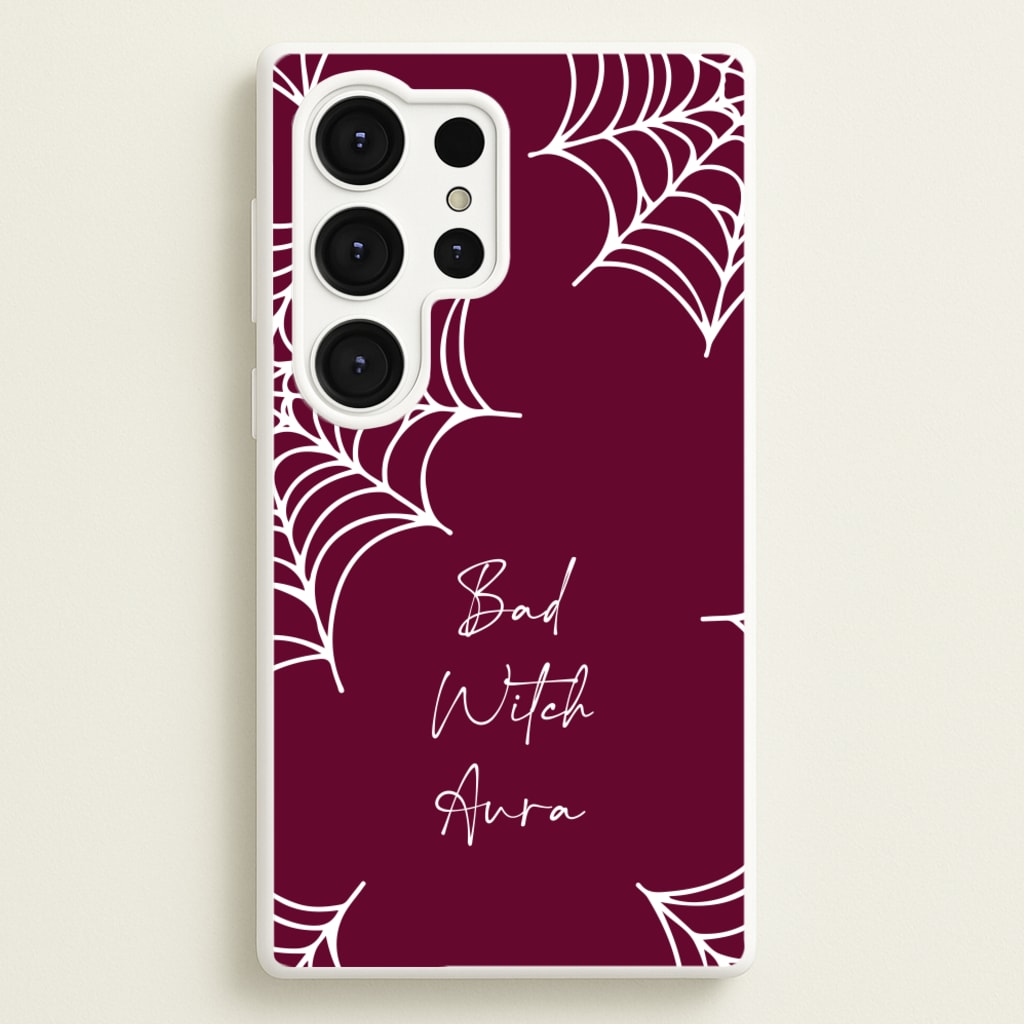 Bad Witch Aura Spider Webs - Goth Aesthetic Phone Case for Galaxy S25 Ultra