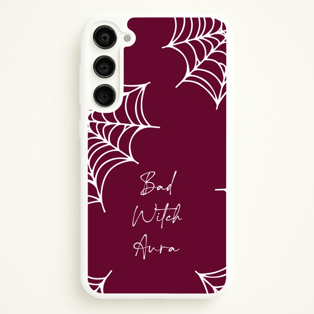 Bad Witch Aura Spider Webs - Goth Aesthetic Phone Case for Galaxy S23