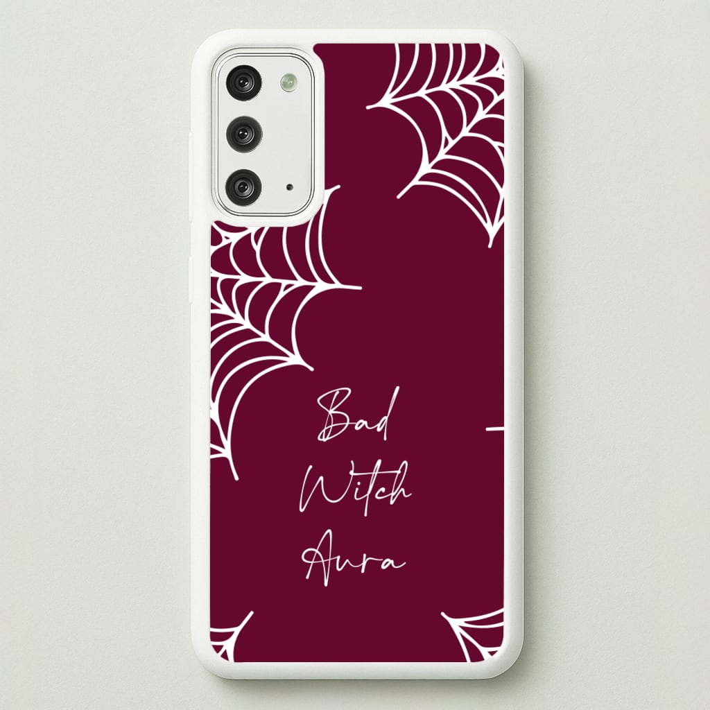 Bad Witch Aura Spider Webs - Goth Aesthetic Phone Case for Galaxy Note 20