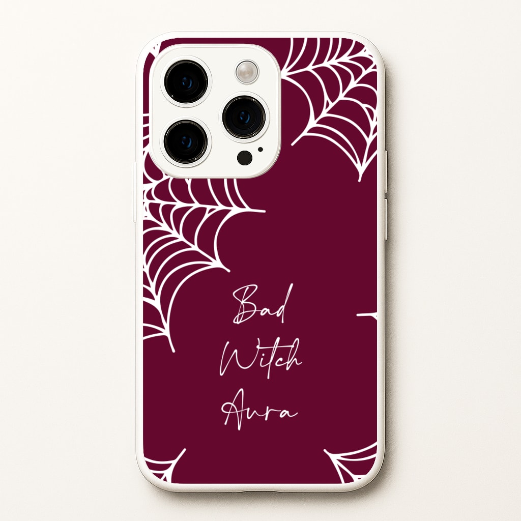 Bad Witch Aura Spider Webs - Goth Aesthetic Phone Case for iPhone 15 Pro