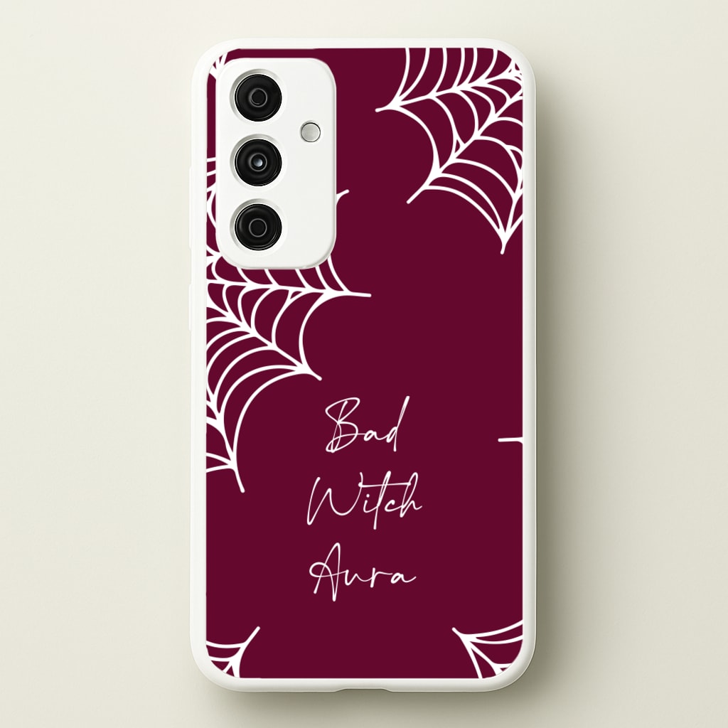 Bad Witch Aura Spider Webs - Goth Aesthetic Phone Case for Galaxy A55