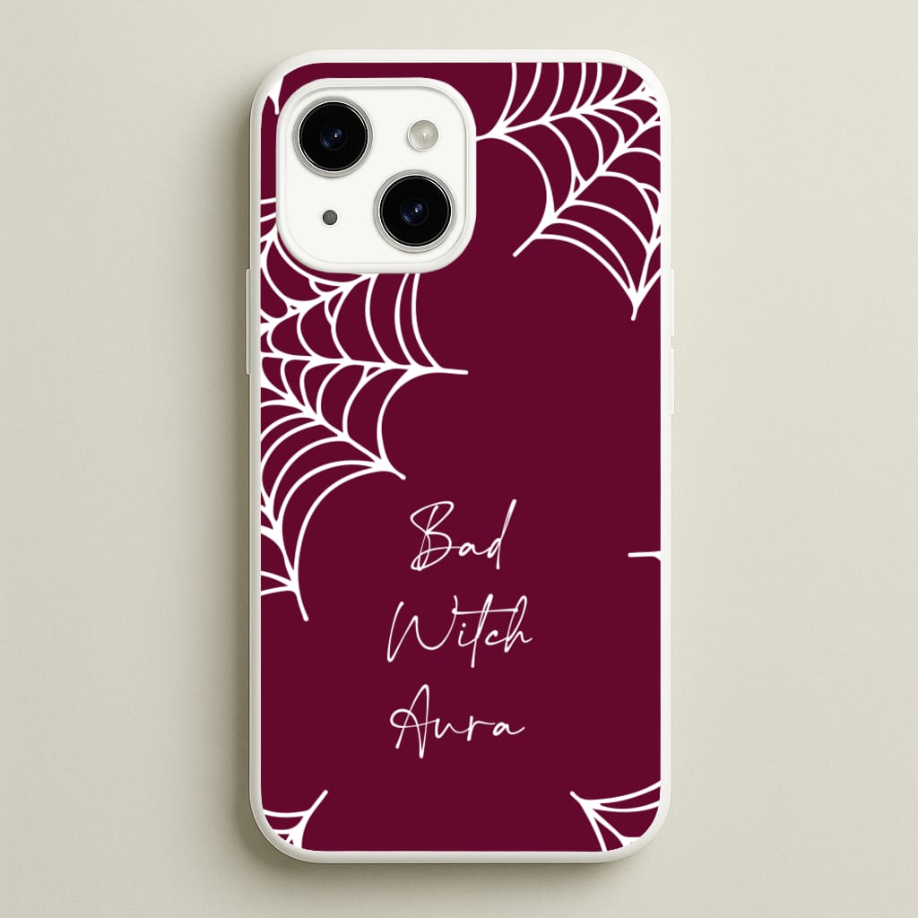 Bad Witch Aura Spider Webs - Goth Aesthetic Phone Case for iPhone 15