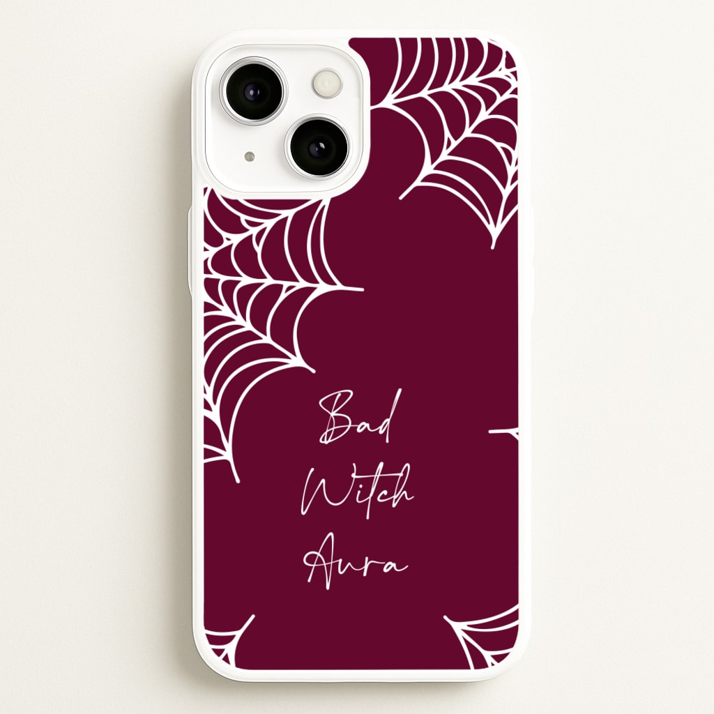 Bad Witch Aura Spider Webs - Goth Aesthetic Phone Case for iPhone 13