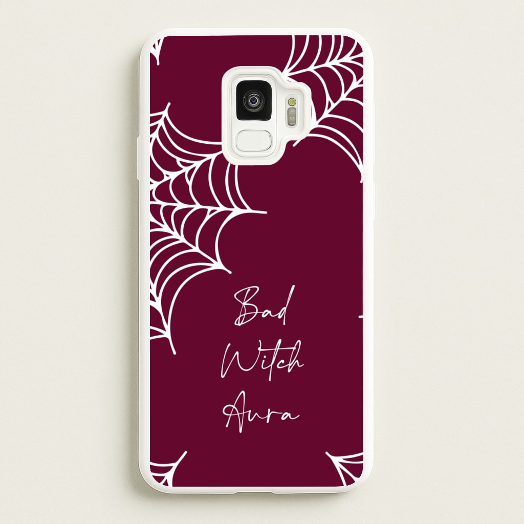 Bad Witch Aura Spider Webs - Goth Aesthetic Phone Case for Galaxy S9