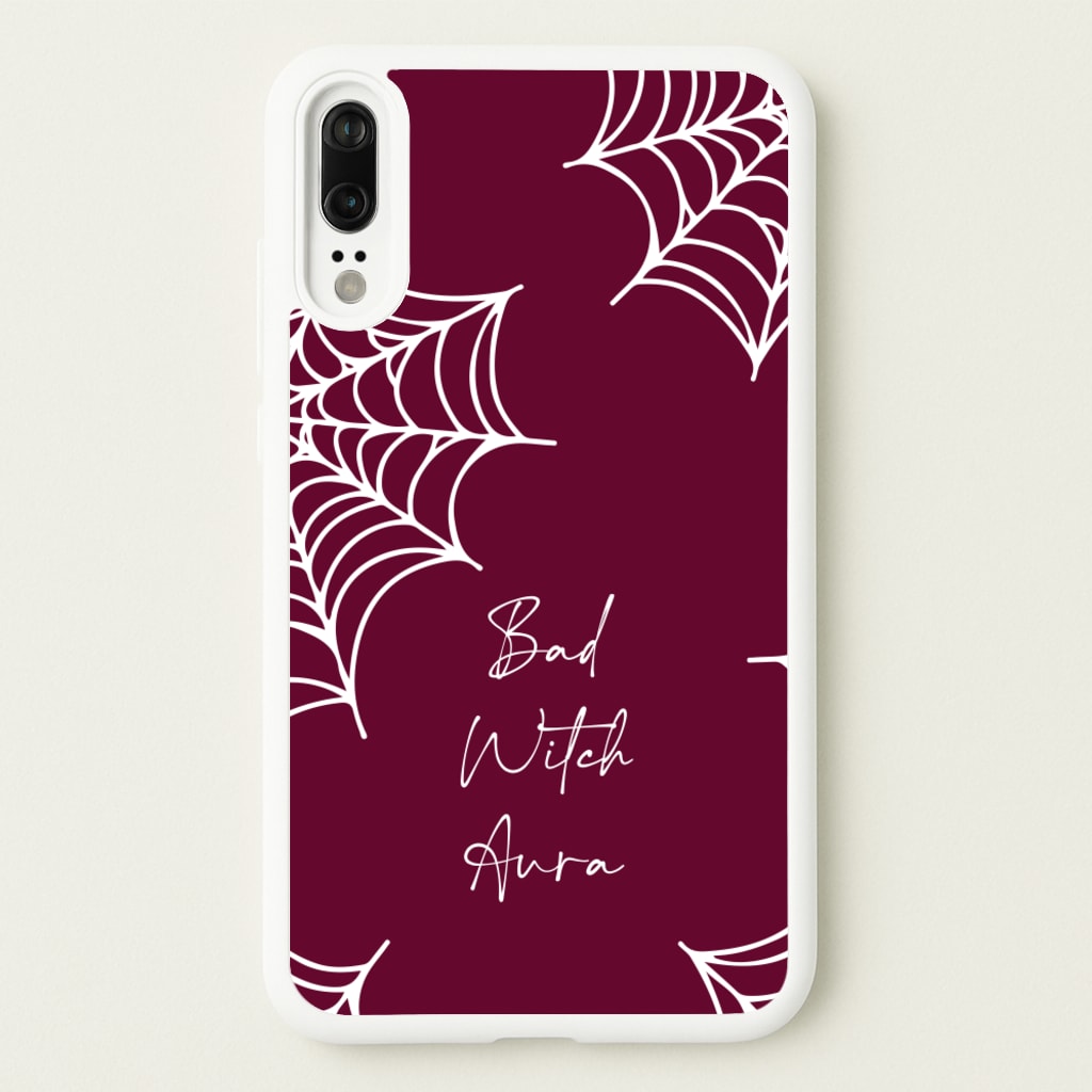 Bad Witch Aura Spider Webs - Goth Aesthetic Phone Case for Huawei P20