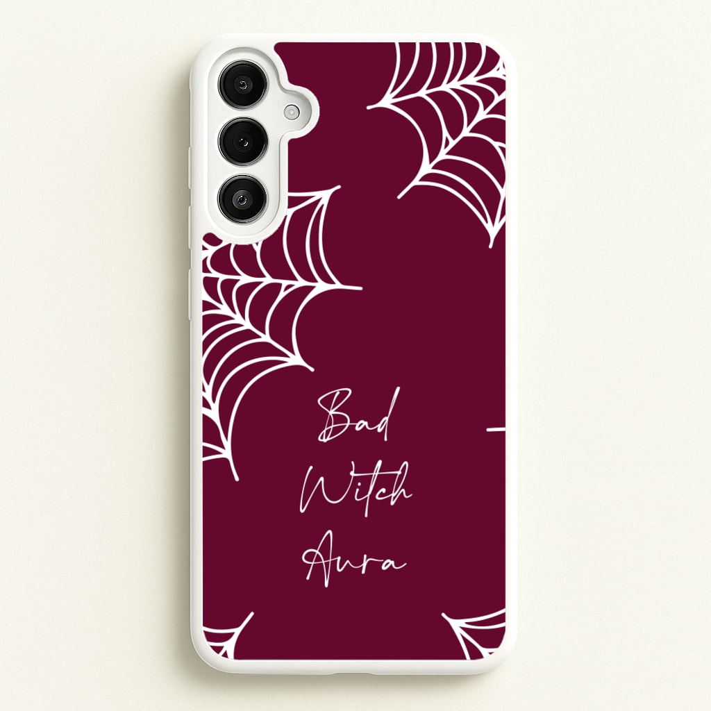 Bad Witch Aura Spider Webs - Goth Aesthetic Phone Case for Galaxy A36
