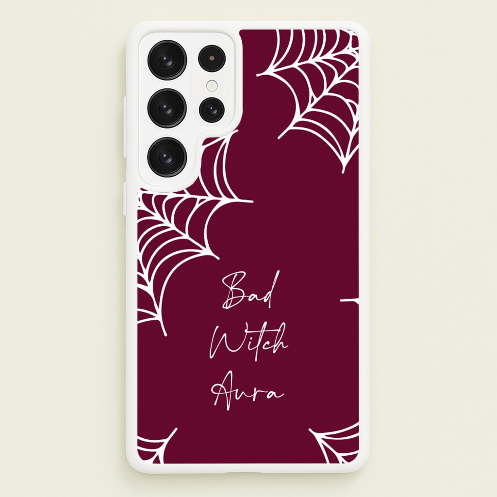 Bad Witch Aura Spider Webs - Goth Aesthetic Phone Case for Galaxy S22 Ultra