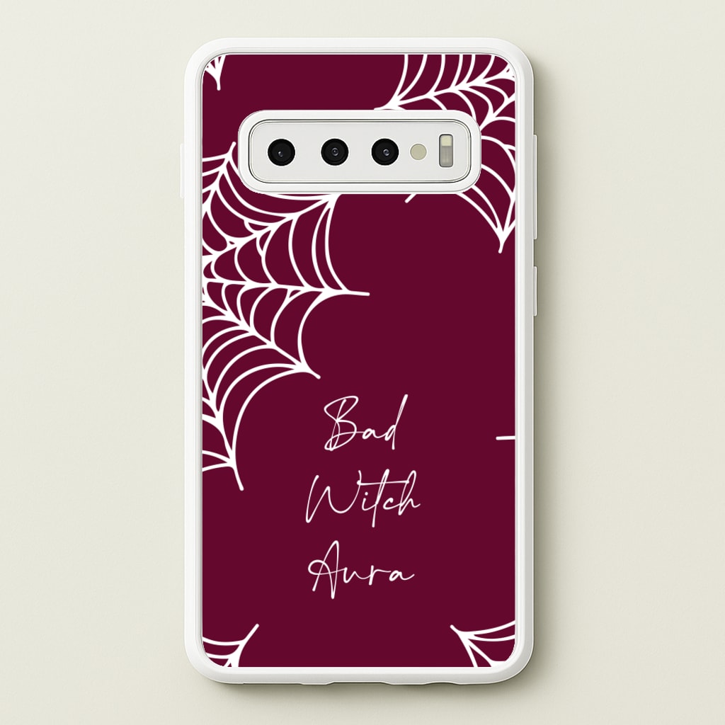 Bad Witch Aura Spider Webs - Goth Aesthetic Phone Case for Galaxy S10
