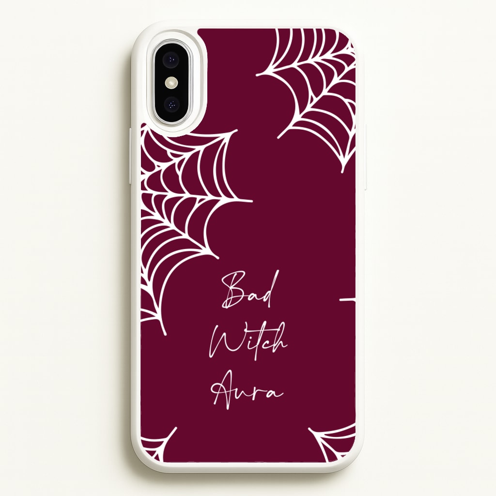 Bad Witch Aura Spider Webs - Goth Aesthetic Phone Case for iPhone XS Max