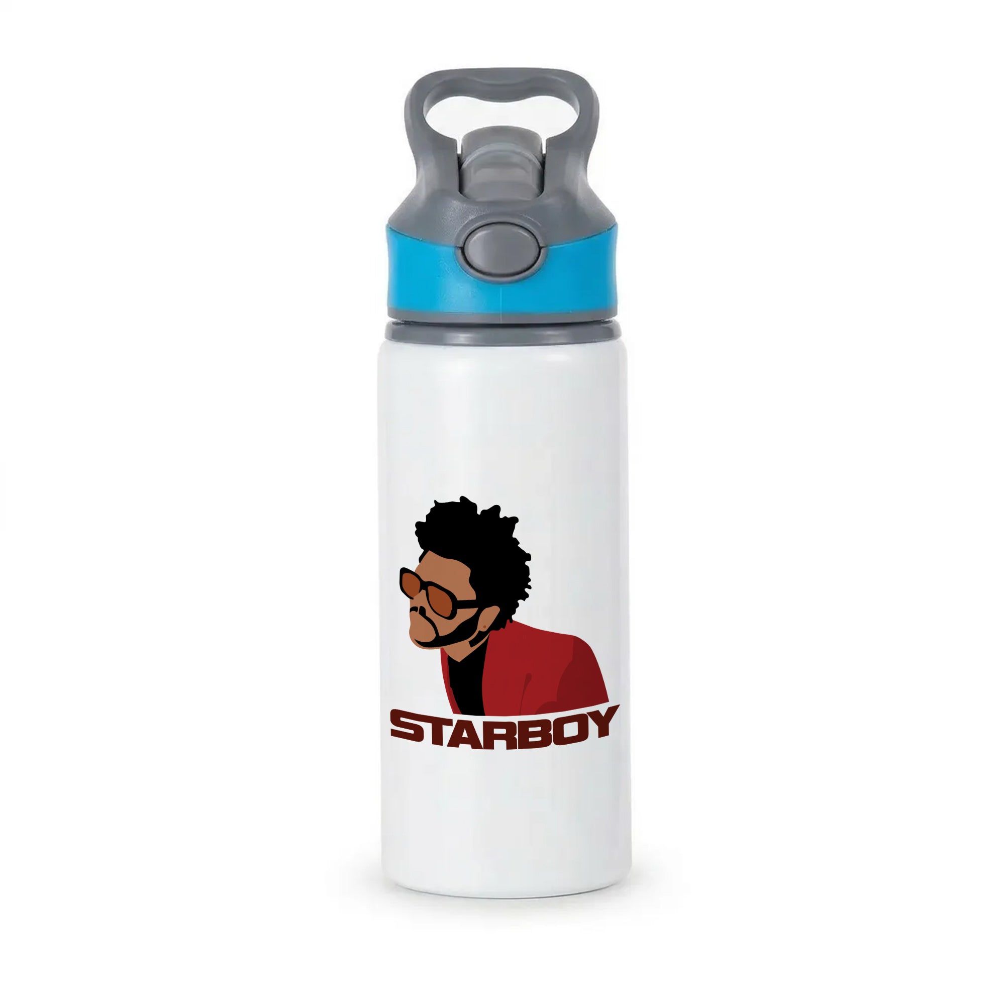 Starboy Singer Title Active Water Bottle - Blue