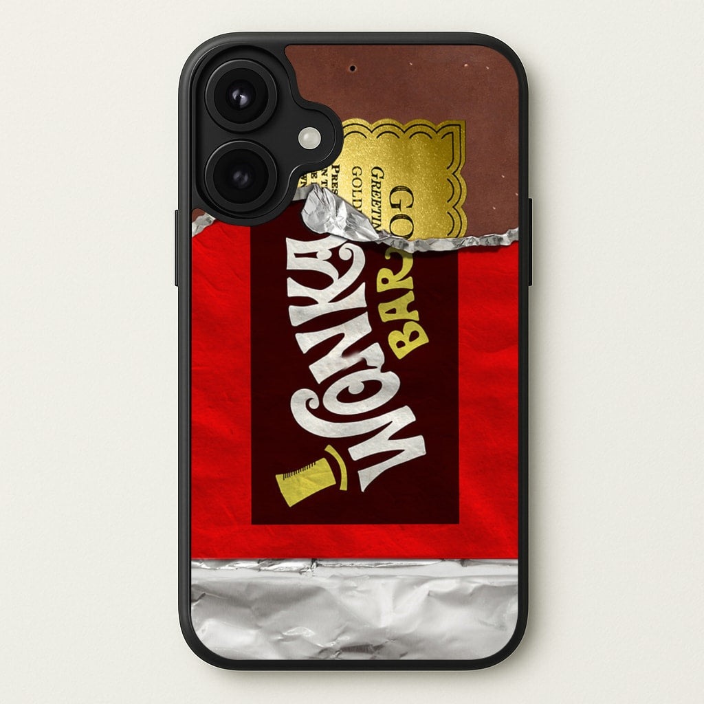 Wonka Bar Golden Ticket Phone Case for iPhone 17