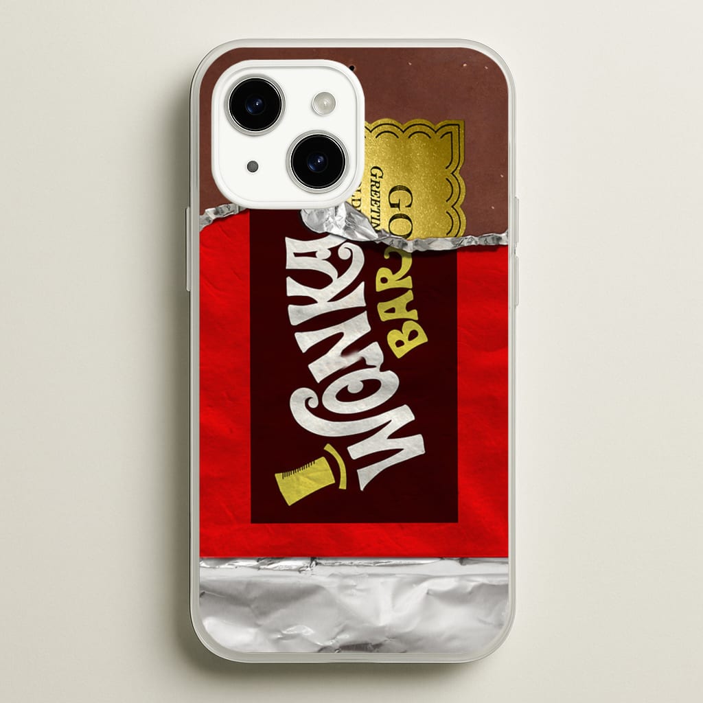 Wonka Bar Golden Ticket - Phone Case for iPhone 14