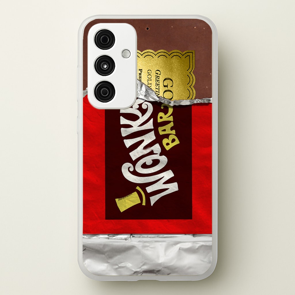 Wonka Bar Golden Ticket - Phone Case for Galaxy A35