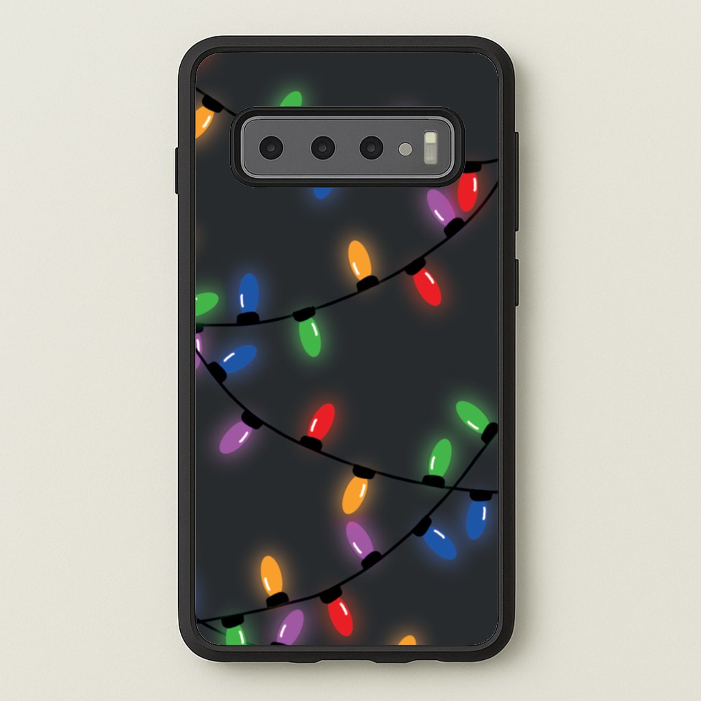 Rainbow Lights - Christmas Patterns - Christmas Patterns Phone Case for Galaxy S10