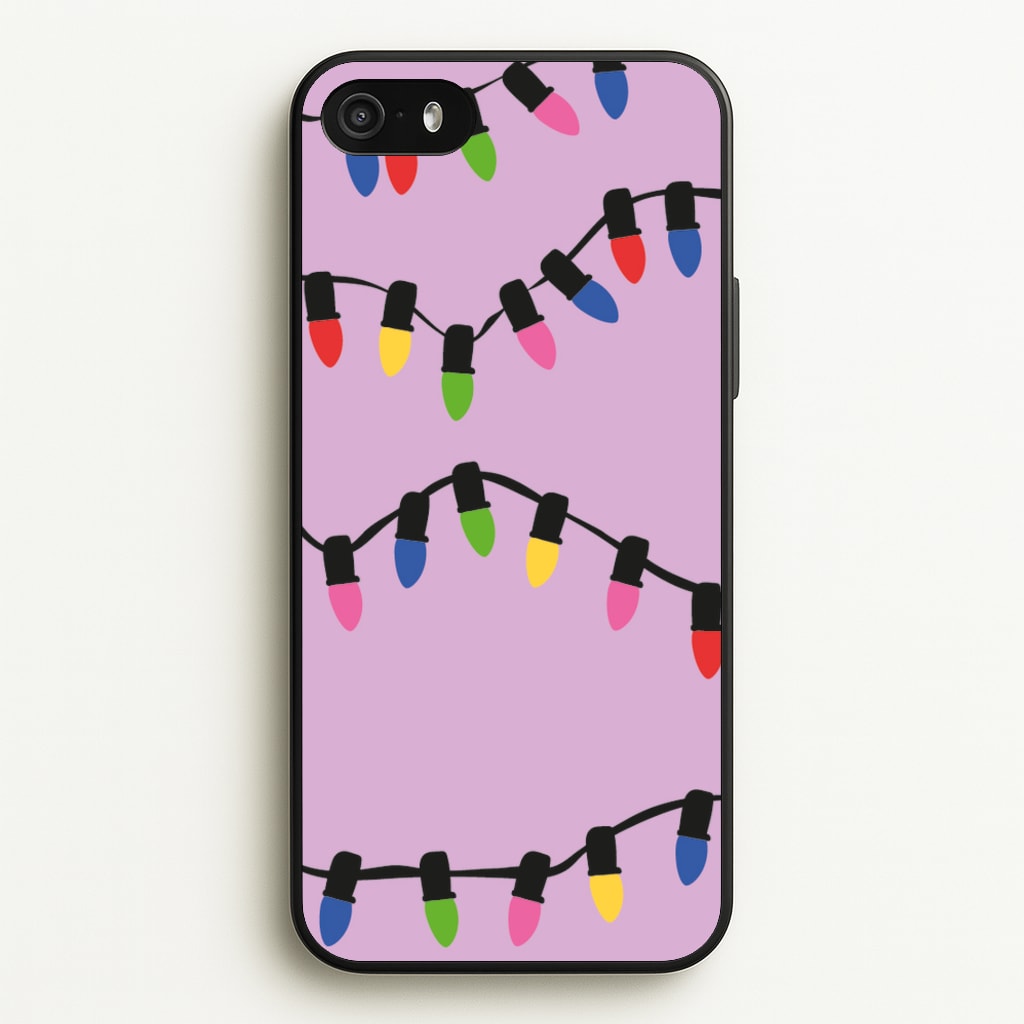 Pink Lights - Christmas Patterns - Christmas Patterns Phone Case for iPhone 5 / 5s / SE 2016