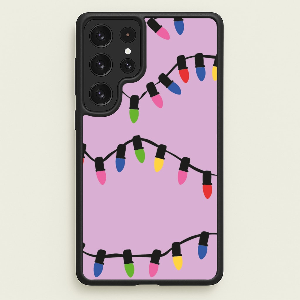 Pink Lights - Christmas Patterns - Christmas Patterns Phone Case for Galaxy S22 Ultra