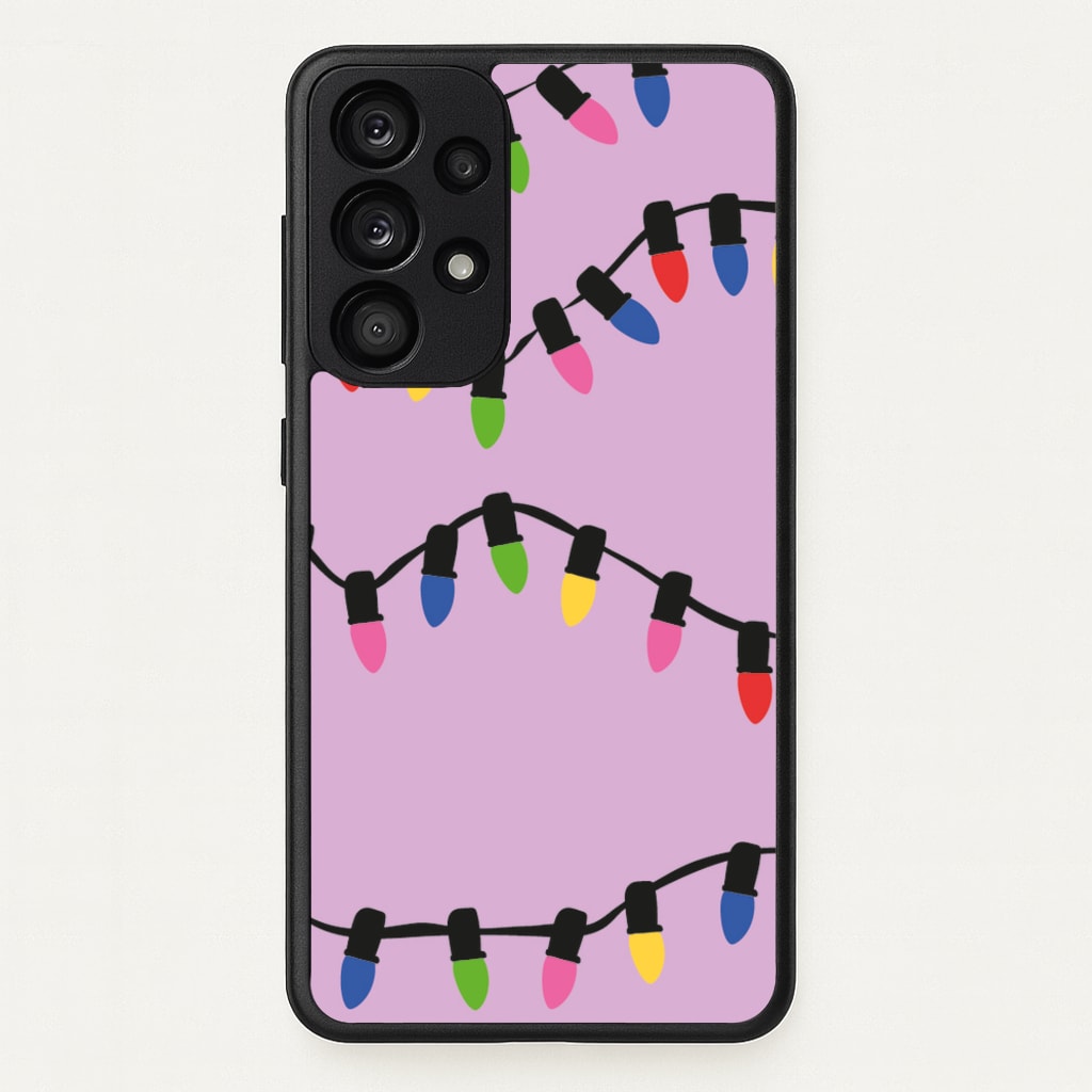 Pink Lights - Christmas Patterns - Christmas Patterns Phone Case for Galaxy A33