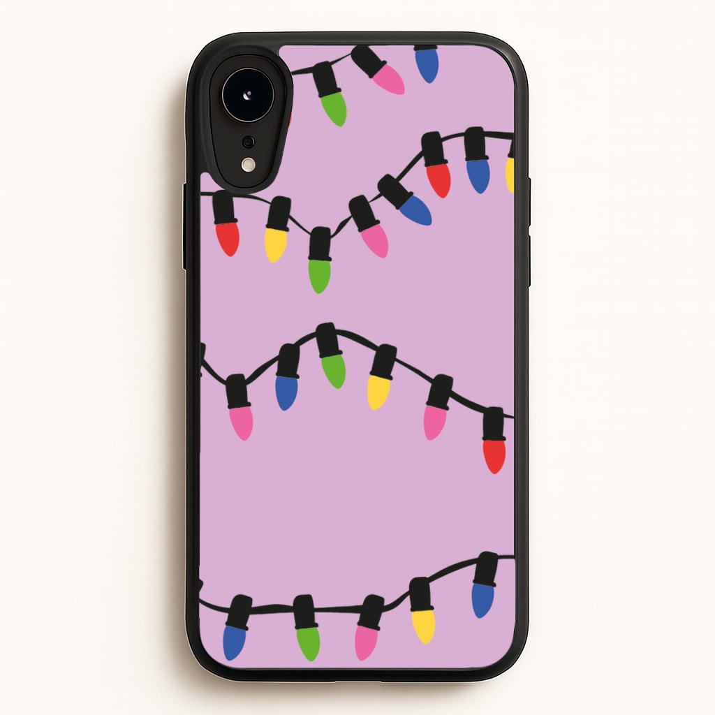 Pink Lights - Christmas Patterns - Christmas Patterns Phone Case for iPhone XR