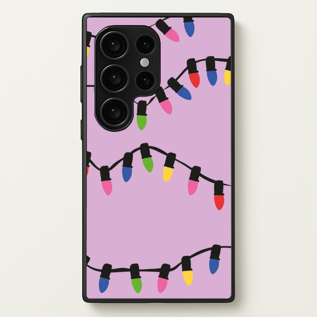 Pink Lights - Christmas Patterns - Christmas Patterns Phone Case for Galaxy S24 Ultra