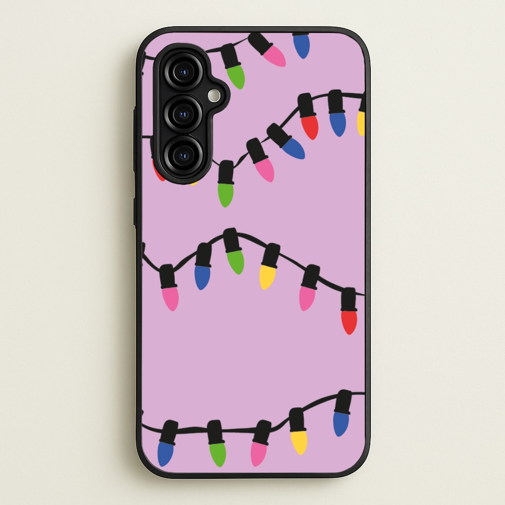 Pink Lights - Christmas Patterns - Christmas Patterns Phone Case for Galaxy A54
