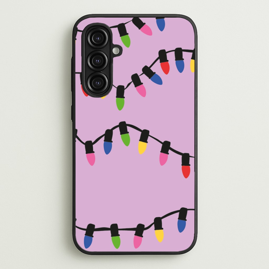 Pink Lights - Christmas Patterns - Christmas Patterns Phone Case for Galaxy A16