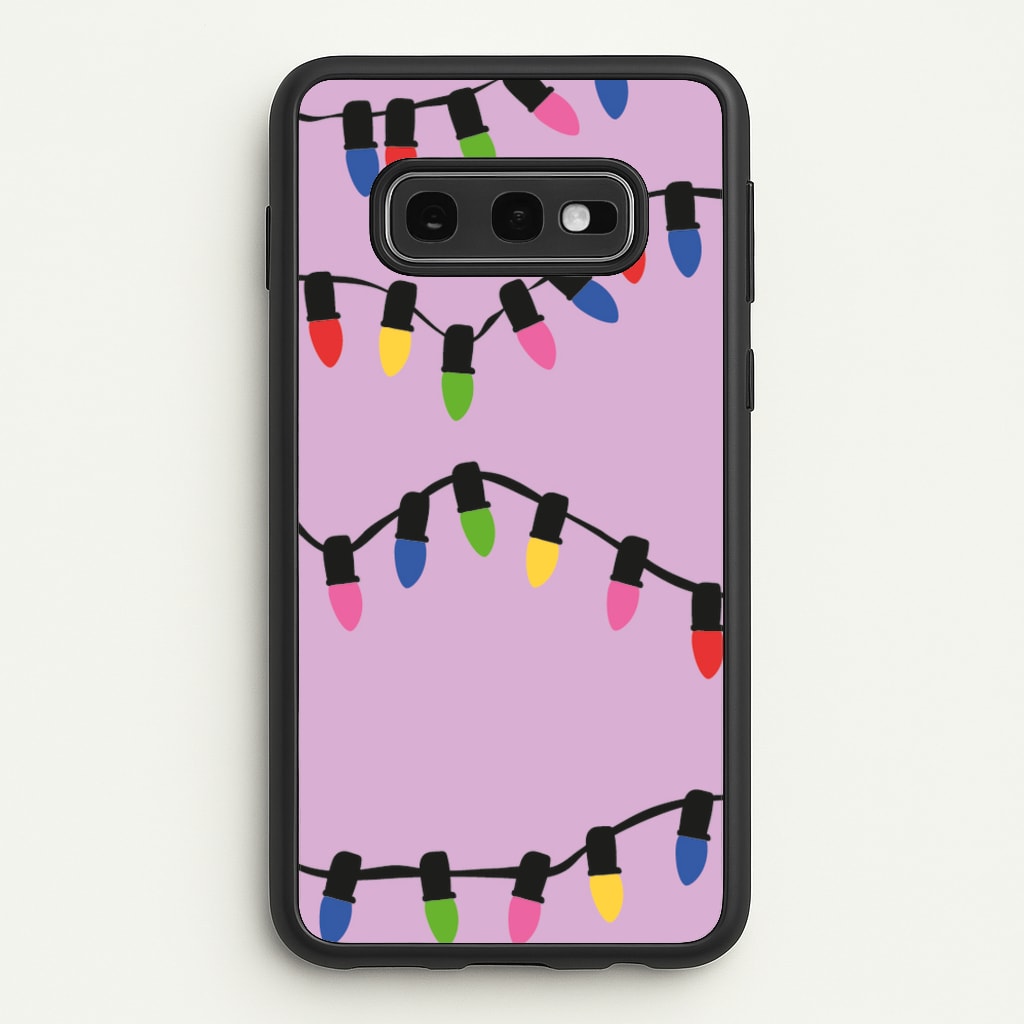 Pink Lights - Christmas Patterns - Christmas Patterns Phone Case for Galaxy S10e