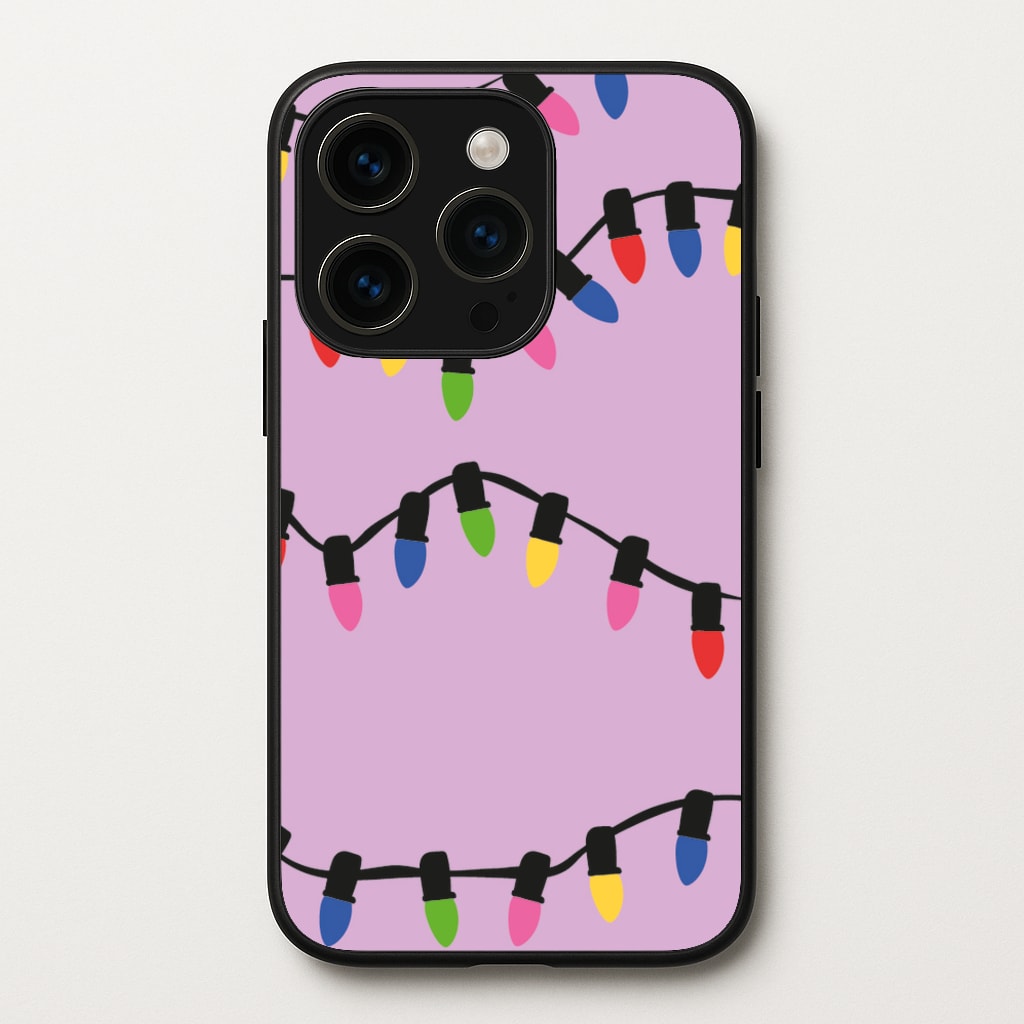 Pink Lights - Christmas Patterns - Christmas Patterns Phone Case for iPhone 14 Pro
