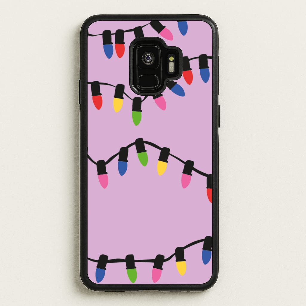 Pink Lights - Christmas Patterns - Christmas Patterns Phone Case for Galaxy S9