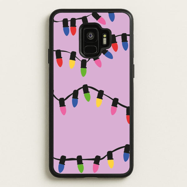Pink Lights - Christmas Patterns - Christmas Patterns Phone Case for Galaxy S9