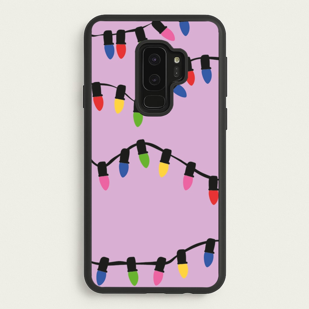 Pink Lights - Christmas Patterns - Christmas Patterns Phone Case for Galaxy S9 Plus